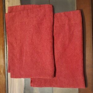 2 Red corduroy Shams